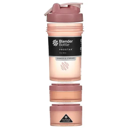 Шейкер спортивний BlenderBottle ProStak 650 мл с 2-мя контейнерами Rose_Pink