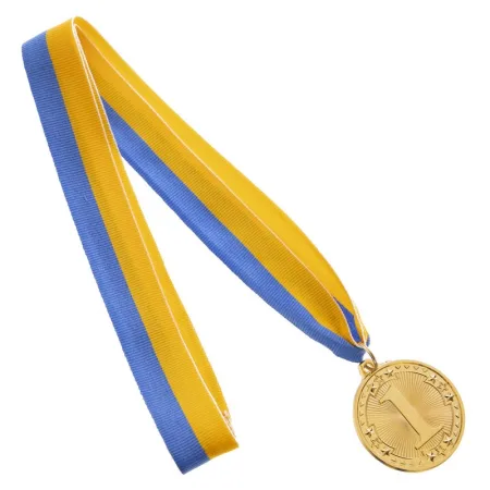 Медаль спортивна зі стрічкою 1 місто 4,5 см