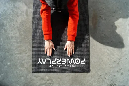 Килимок для йоги та фітнесу PowerPlay 4010 PVC Yoga Mat чорний (173x61x0,6)