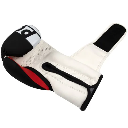 Боксерські рукавиці PowerPlay 3086 Matt Challenger чорно-білі 12 унцій