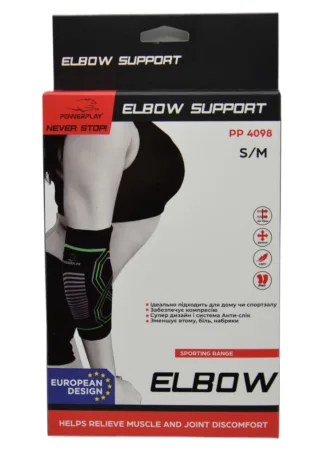 Налокітники PowerPlay 4098 Чорні (Пара) L/XL