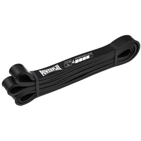 Еспандер петля гумка для фітнесу і кроссфіту PowerPlay 4117 Power Band Чорна 14 - 39 кг