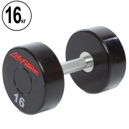 Гантель цільна професійна LIFE FITNESS 16 кг