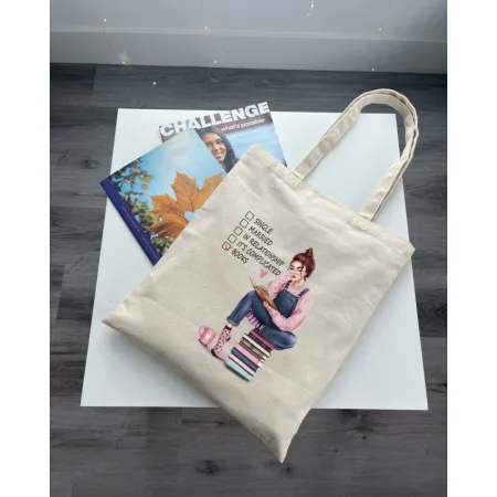 Екошопер BookOpt BK4068 "BOOKS - джерело знань" бежевий