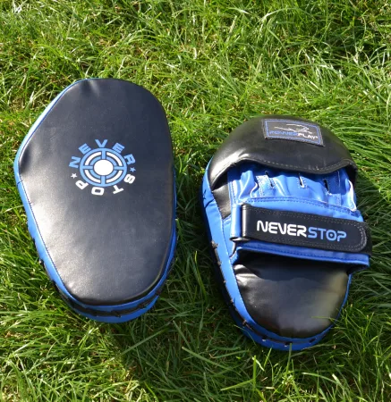 Лапи боксерські PowerPlay 3051 чорно сині PU [пара]