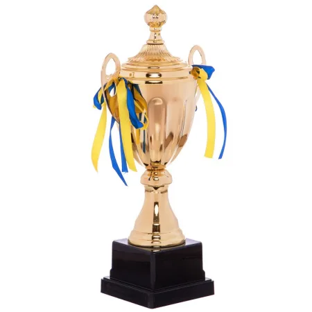 Кубок спортивний з ручками та кришкою 34 см золотий 4060-D