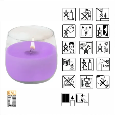 Ароматична свічка 'Bispol' в скляному стакані Бузок (SN 71-38)