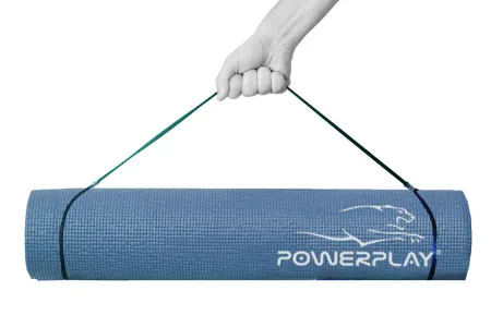 Килимок для йоги та фітнесу PowerPlay 4010 PVC Yoga Mat темно синій 173x61x0,6