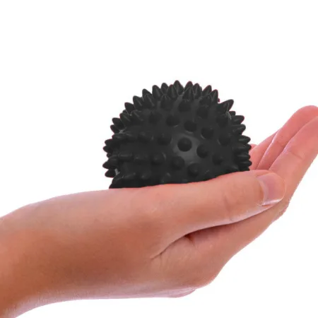 Масажний м'ячик EasyFit PVC 7,5 см жорсткий чорний