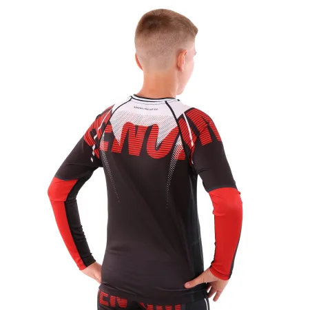 Костюм компресійний дитячий рашгард лонгслів штани та шорти VNM UFC FIGHT WEEK 2XS-L, чорний-червоний 9539B-9639B-V5030 L