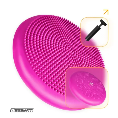 Балансувальна подушка масажна EasyFit Balance Cushion-A рожева + насос