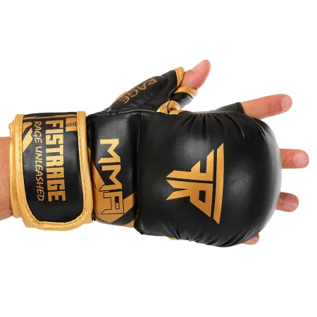 Рукавички краби спарингові для MMA FISTRAGE чорний-золотий XL