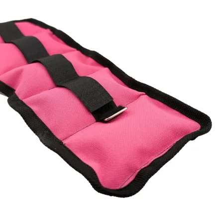 Обтяжувачі-манжети з піском по 2 кг чорно-рожевий