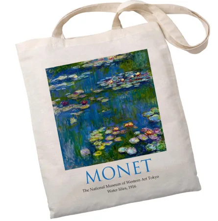 Екошопер BookOpt ВК4063 MONET «водяні лілії» бежевий