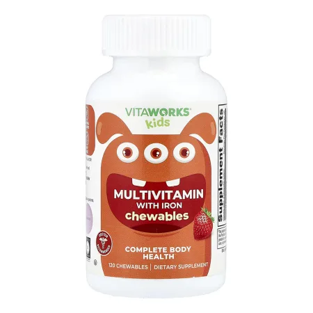 VitaWorks Kids Multivitamin with Iron - 120 жув. таблеток