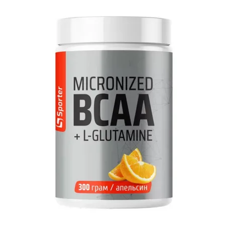 Micronized BCAA + L-Glutamine - 300 г, апельсин