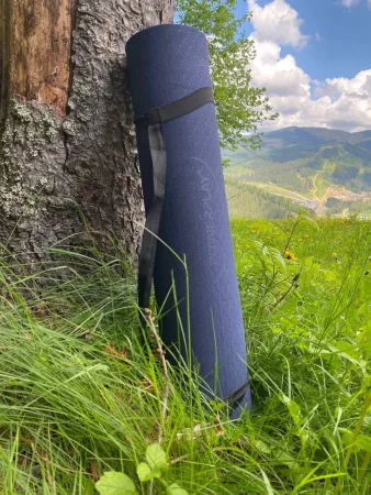 Килимок для йоги та фітнесу PowerPlay 4150 TPE Premium Performance Mat синій (183x61x0,6)