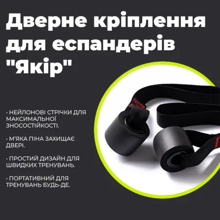 Дверне кріплення для еспандерів "якір" PowerPlay PP_4411 чорний