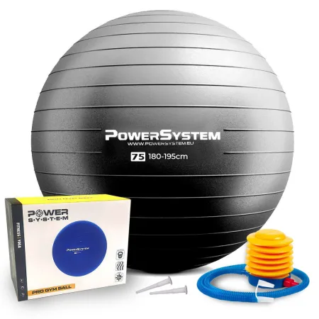 Мяч для фитнеса фитбол Power System PS-4013 Ø75 cm PRO Gymball чёрный