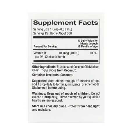 Liquid Vitamin D3 for Babies 10 мкг (400 IU) - 10 мл