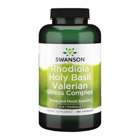 Rhodiola Holy Basil Valerian stress Complex - 180 капсул