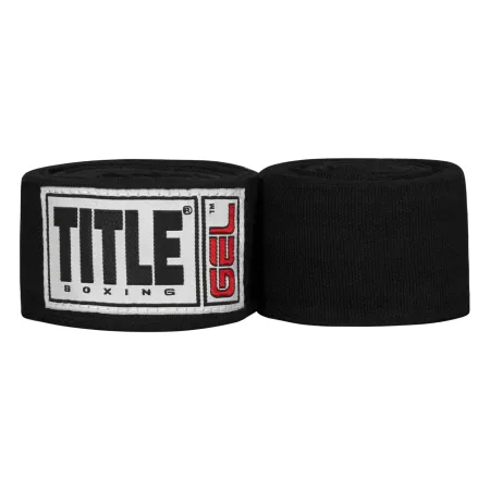 Бинти для боксу TITLE Boxing Gel Iron Fist Wraps черные