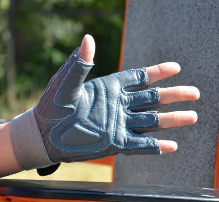 Рукавички для фітнесу MadMax MFG-921 Voodoo Mid grey/light blue M