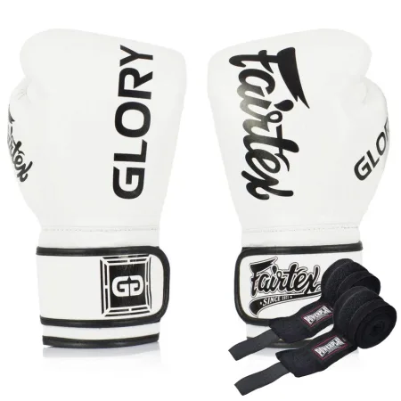 Боксерські рукавиці Fairtex BGVG1 White 14 унцій (бинти в комплекті)