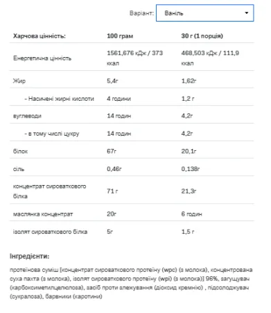 Whey Delicious - 700 г Ваніль кориця