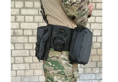 Підсумок під пляшку чорний MOLLE підсумок на розгрузку жилет РПС