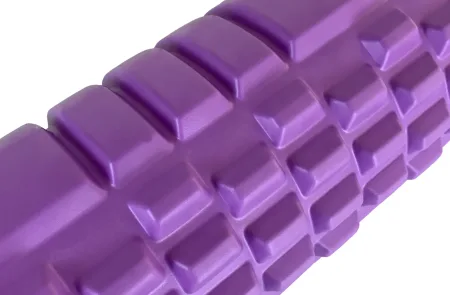 Масажний ролик EasyFit Grid Roller 33 см v.1,1 міцний масажер фіолетовий