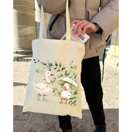 Екошопер BookOpt BK4103 веселі гусята бежевий