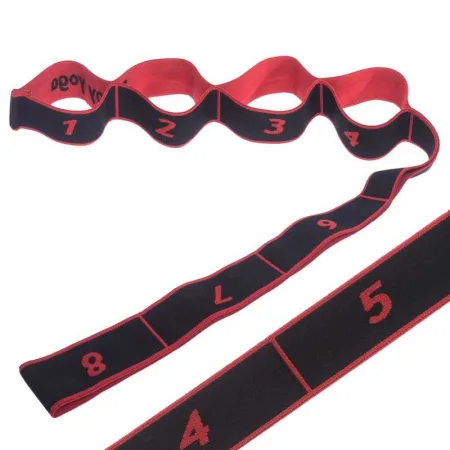 Стрічка для розтяжки еластичний еспандер Чорний червоний