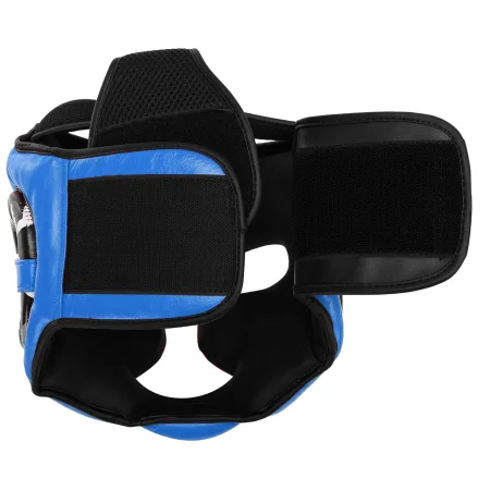 Шолом боксерський з повним захистом шкіряний TWINS розмір синій L