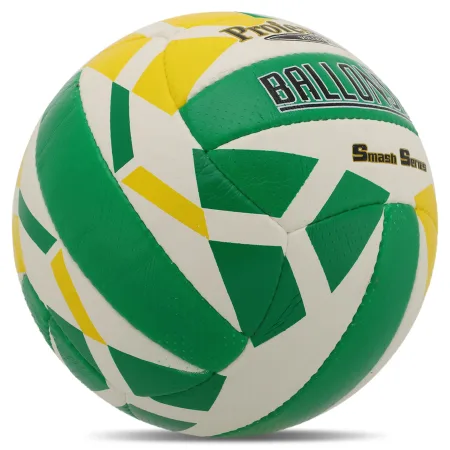 М'яч волейбольний BALLONSTAR №5 PU зелений-білий-жовтий