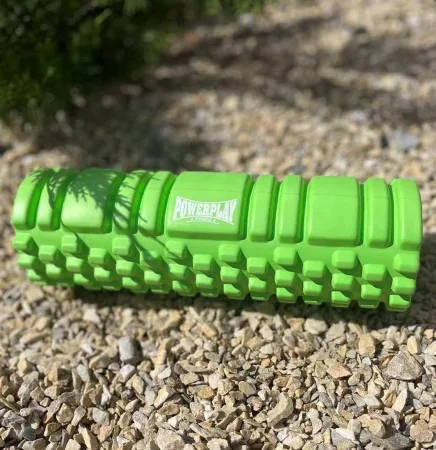Масажний ролик (роллер) PowerPlay 4342 Massage Roller зелений 30x10 см