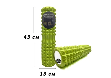 Масажний ролик EasyFit Grid Roller 45 см v.2,2 салатовий