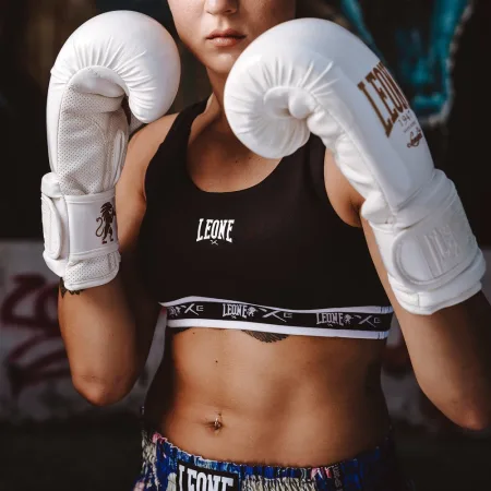 Боксерські рукавиці Leone GN059W White/Gold 14 унцій (капу в комплекті)
