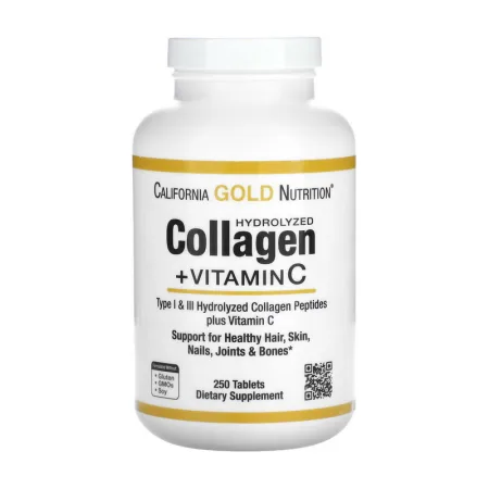 Collagen Hydrolyzed + Vitamin C - 250 таблеток