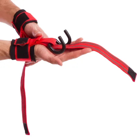 Напульсник силовий з гаком червоний