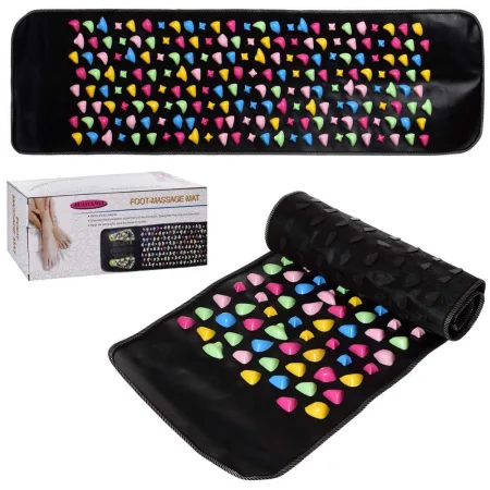 Килимок ортопедичний масажний аплікатор з камінням 120 см 35 см чорний