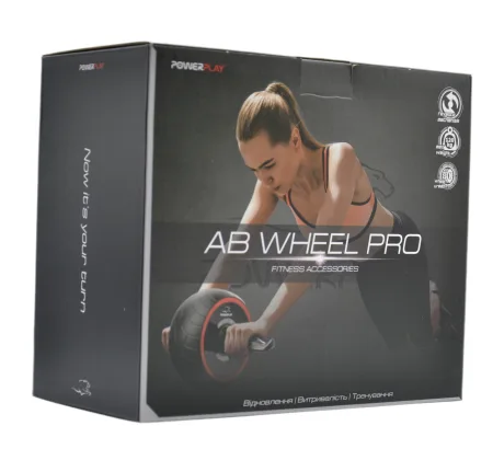 Колесо для преса PowerPlay 4326 зі зворотним механізмом AB Wheel Pro Чорно-червоне