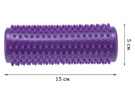 Масажний циліндр EasyFit Spindle з шипами фіолетовий