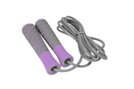 Скакалка PowerPlay 4206 Jump Rope PRO+ сіро-фіолетова (2,75m.)