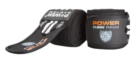 Бинти на лікоть Power System PS-3600 Elbow Wraps Grey/чорнийпара