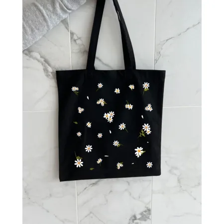 Екошопер BookOpt BK4091 Ромашки - сонячні квіти, чорний