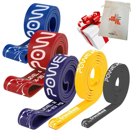 Эспандер-петля (резинка для фитнеса и кроссфита) PowerPlay PP_0017 набор 5шт. сопротивление 2-45 кг. (всего 128 кг.)