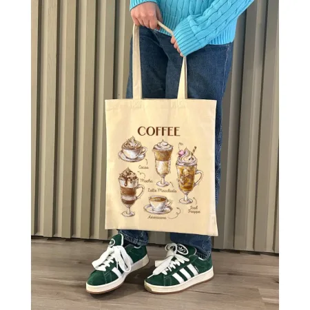 Екошопер BookOpt BK4067 "But first Coffee" бежевий