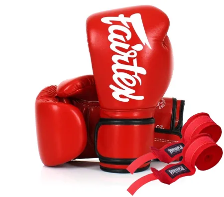 Боксерські рукавиці Fairtex BGV14 Red 10 унцій (бинти в комплекті)