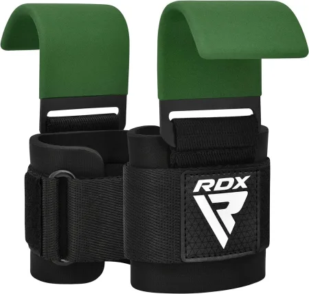 Гаки для тяги на зап'ястя RDX W5 Gym Hook Strap Army Green Plus
